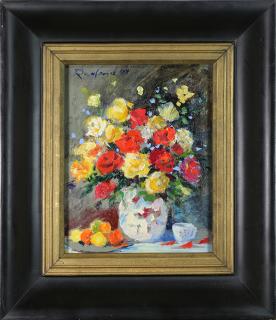 Appraisal: Painting Still Life with Flowers and Fruit Still Life with