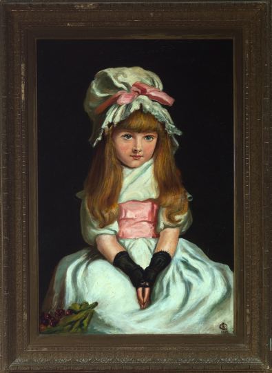 Appraisal: Scottish School th Century Portrait of a Young Girl in