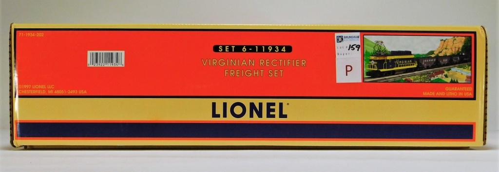 Appraisal: LIONEL VIRGINIAN RECTIFIER FREIGHT TRAIN MODEL SET Item no -