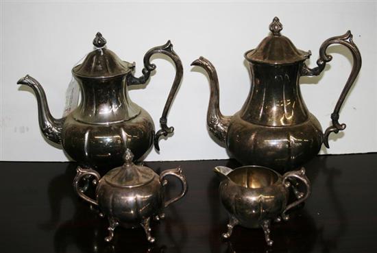 Appraisal: Silverplate tea and coffee service by Sheridan Silver Co circa