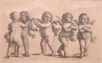 Appraisal: Pieter van Avont Six Cupids Etching by Pieter van Avont