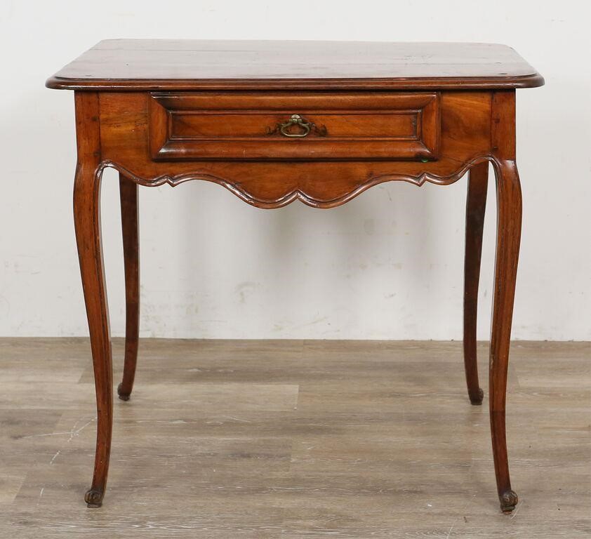 Appraisal: French Provincial lady's writing desk th century Cherry one drawer