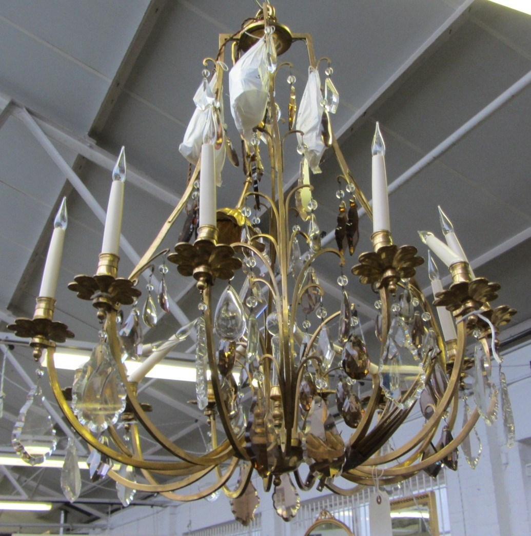 Appraisal: A French gilt-metal twelve light chandelier second half of the