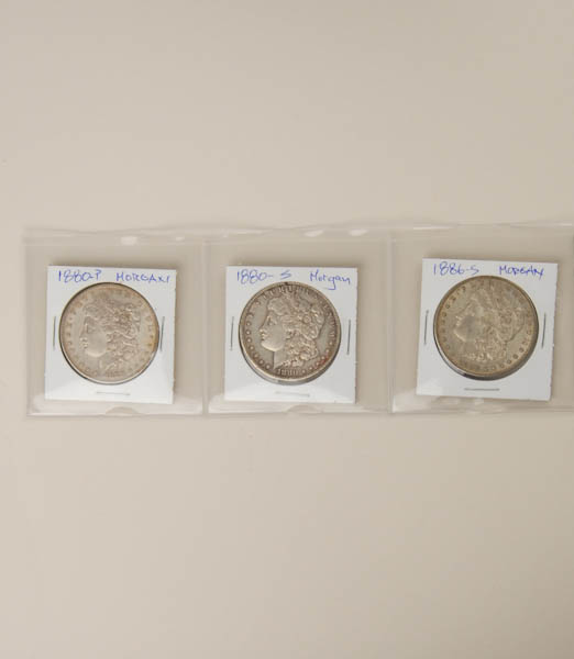 Appraisal: Morgan Silver Dollars -P -S -S