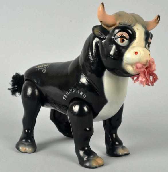 Appraisal: Composition Ideal Ferdinand the Bull Figure American Jointed arms and