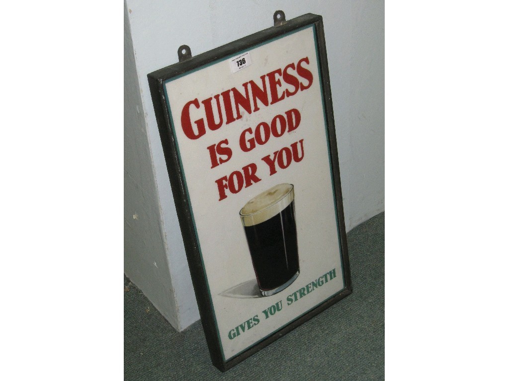 Appraisal: Guinness advert sign