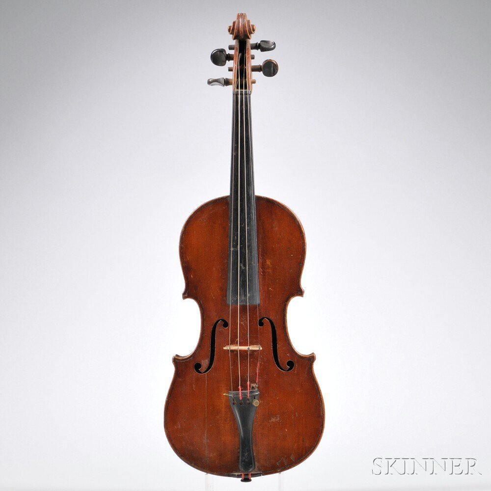 Appraisal: Size Violin with Hebrew Lettering labeled J H Z NO