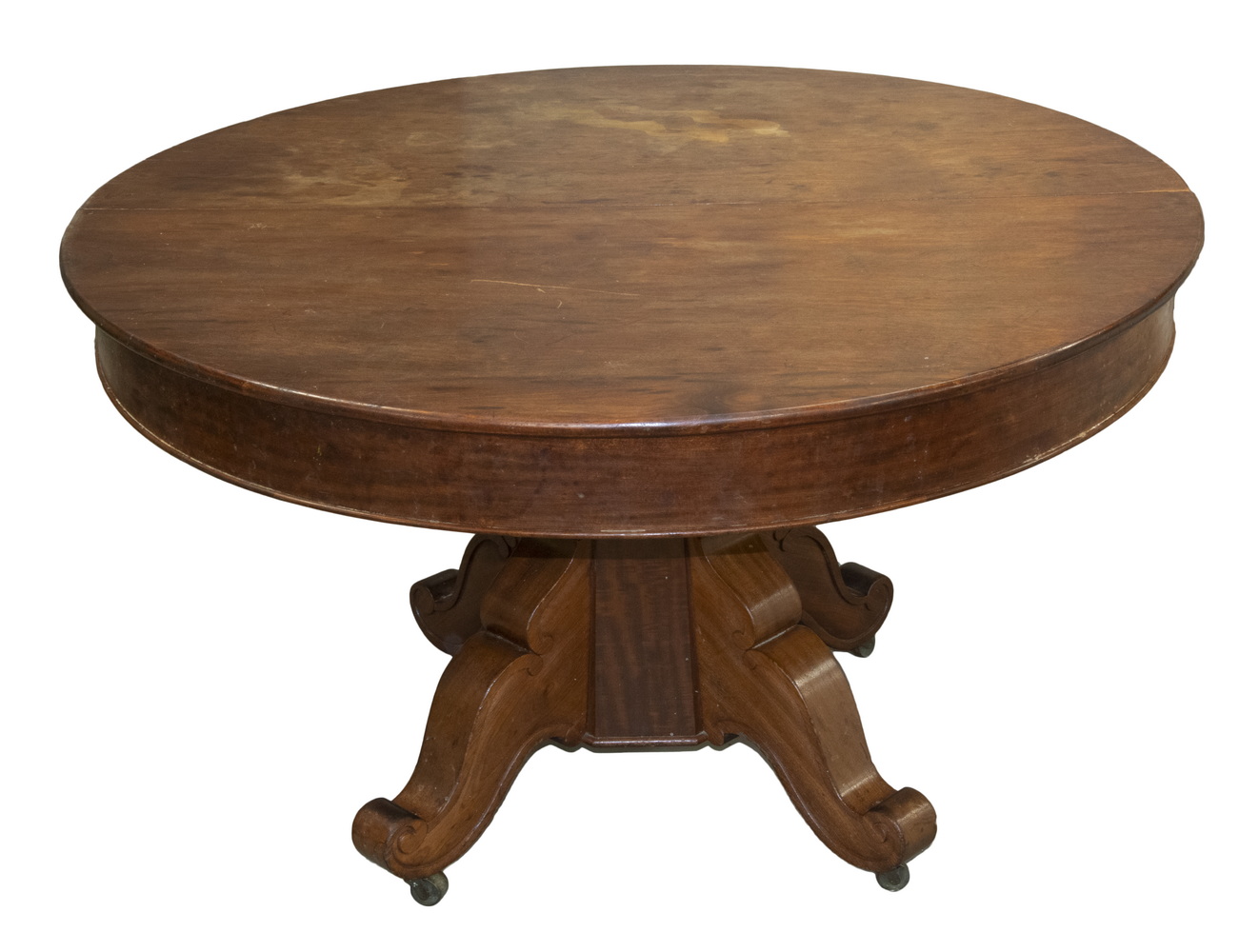 Appraisal: VICTORIAN MAHOGANY DINING TABLE th c Round Table having a