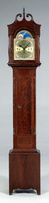 Appraisal: Federal musical tall case clock fine waisted figured cherry case