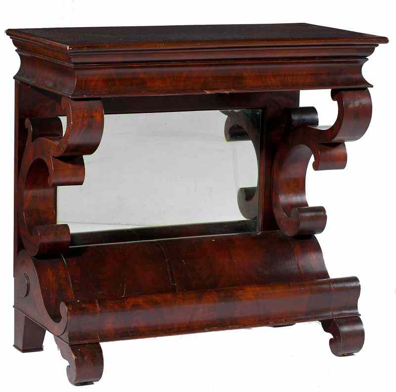 Appraisal: American Classical Pier Tablecirca - mahogany and mahogany veneers top