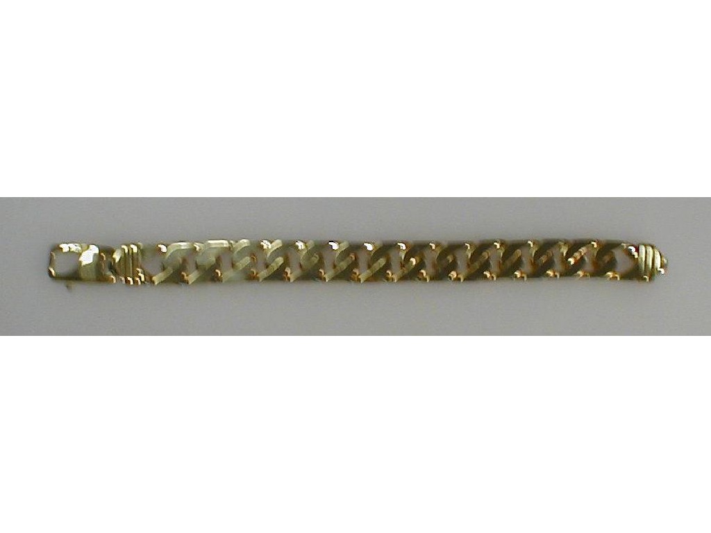 Appraisal: A large flat curb link bracelet stamped g