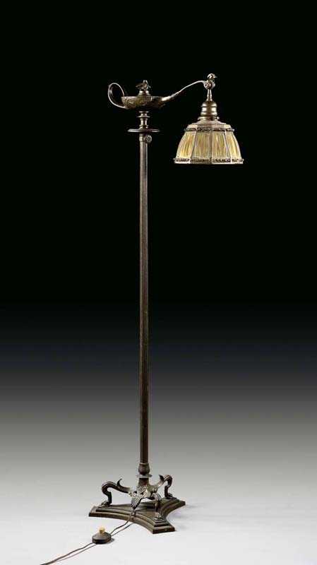 Appraisal: STANDARD LAMP Louis Comfort Tiffany - ca The foot in