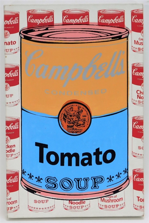 Appraisal: STEVE KAUFMAN CAMPBELL'S TOMATO SOUP POP PAINTING California New York