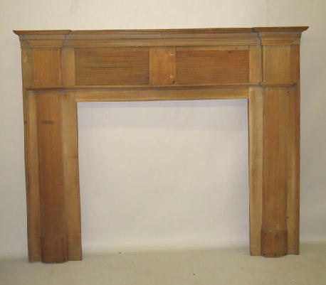 Appraisal: FEDERAL FIREPLACE MANTLE Cherry st half- th century Stepped cornice