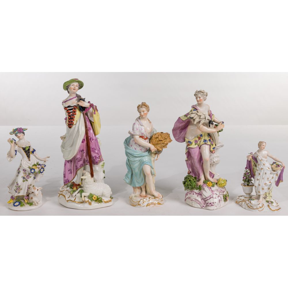 Appraisal: MEISSEN FIGURINES items having crossed swords mark including a c