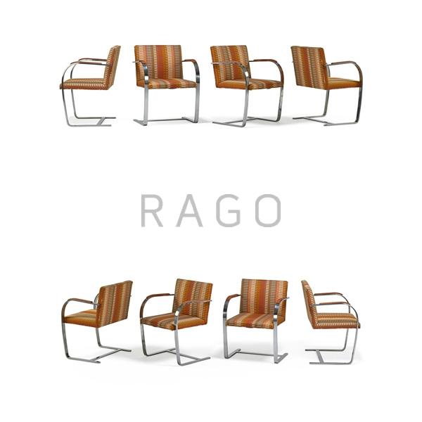 Appraisal: LUDWIG MIES VAN DER ROHE KNOLL Eight Brno chairs Condition