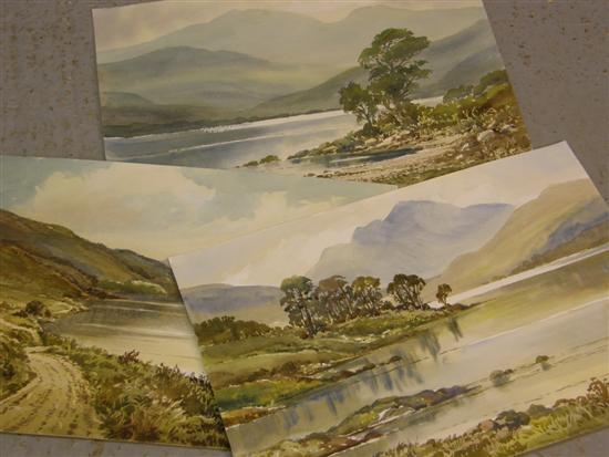 Appraisal: Keith Burtonshaw three watercolours of the Lake District Crummock Water