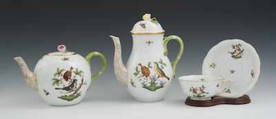 Appraisal: Herend Porcelain Rothschild Partial Service Porcelain coffee and tea pots