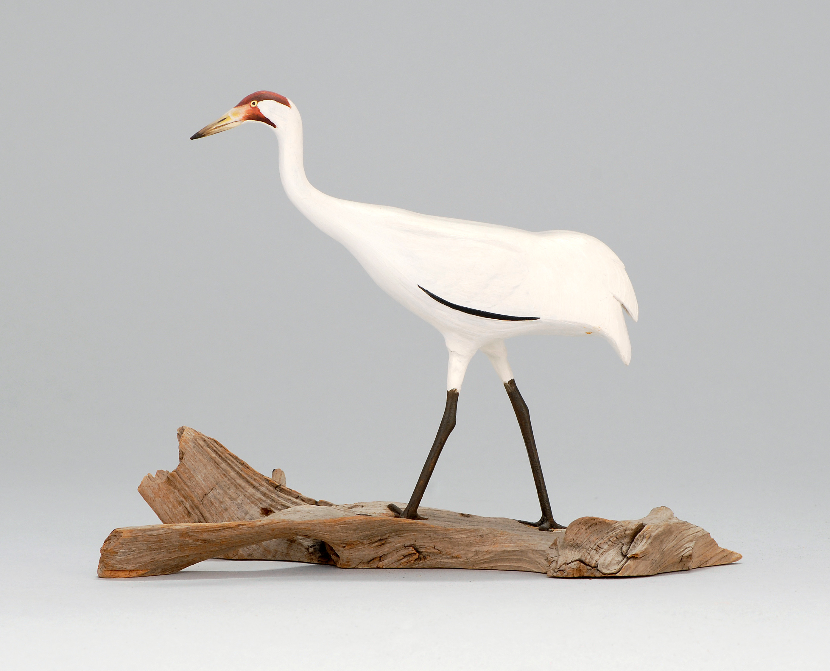 Appraisal: UNUSUALLY LARGE MINIATURE WHOOPING CRANE By Harold Gibbs of Barrington