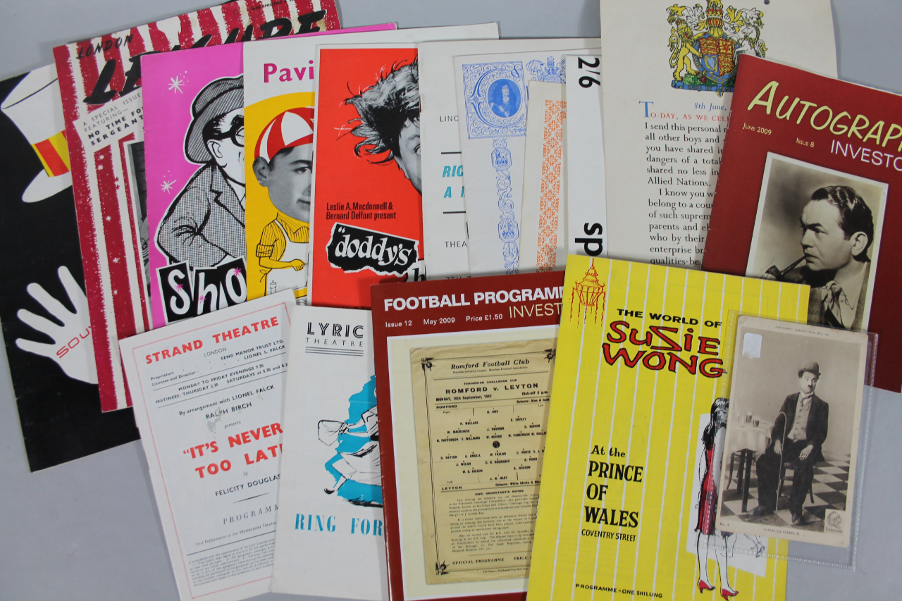 Appraisal: Various ephemera relating to Stage Screen The World Of Suzie