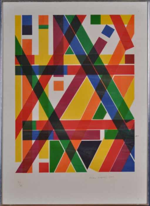 Appraisal: PIERO DORAZIO - UNTITLED Serigraph in colors x in sight