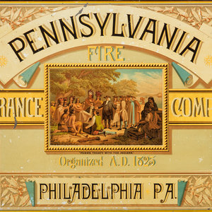 Appraisal: A Pennsylvania Fire Insurance Co Philadelphia PA Chromolithographic Framed Tin