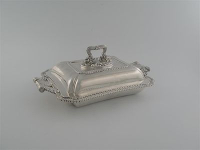 Appraisal: By Paul Storr A George III cushion shaped entree dish