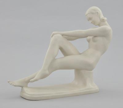 Appraisal: A Royal Dux Bisque Porcelain Figure of a Nude The