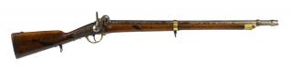 Appraisal: French back action percussion military musket approximately caliber with a