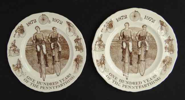 Appraisal: Lot of '' - '' penny farthing plates