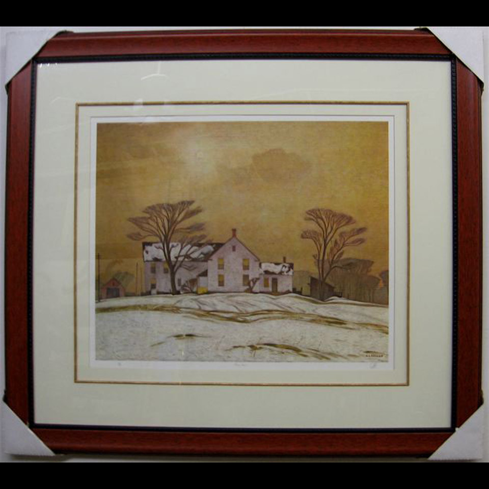 Appraisal: FARM HOUSE ALFRED JOSEPH CASSON - CANADIAN LIMITED EDITION PRINT