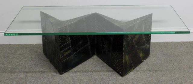 Appraisal: Midcentury Paul Evans Model PE- Coffee Table Zigzag form brutalist