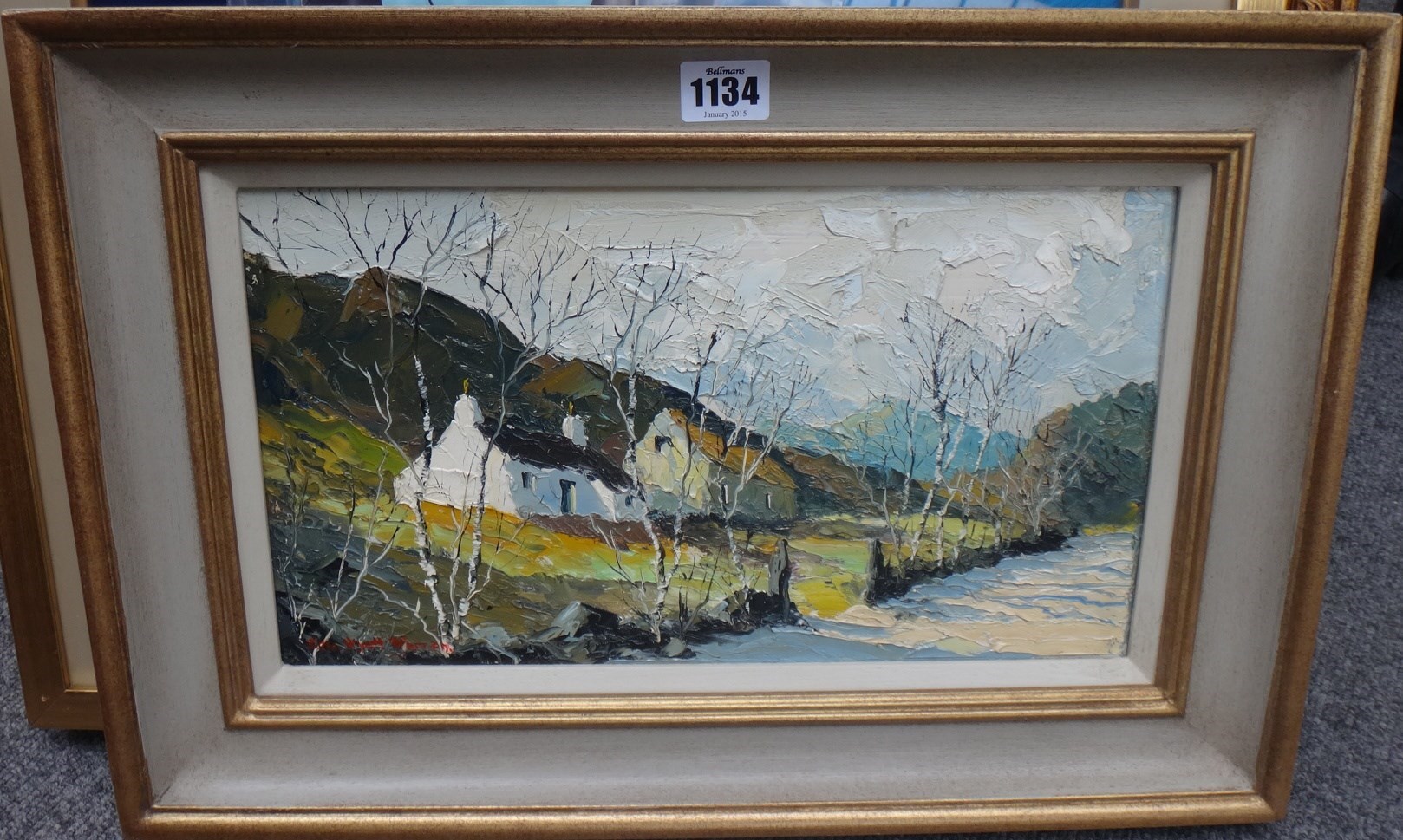 Appraisal: Charles Wyatt Warren British - Cottages oil on board signed