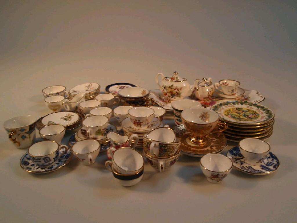 Appraisal: A collection of bone china miniature tea ware by Spode