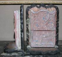 Appraisal: Paris Garden Tile Bookends A pair of French garden tiles