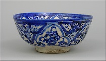 Appraisal: Persian Pottery bowl ca th Century or earlier Footed pottery