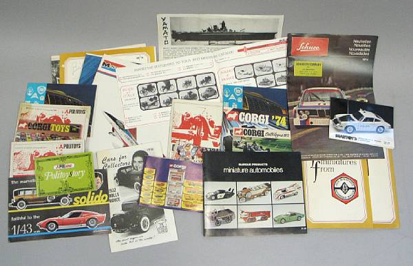 Appraisal: Toy Catalogues Ephemera Assortment of toy car catalogues from the