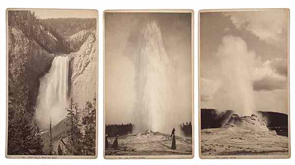 Appraisal: F J Haynes Boudoir Photographs of Yellowstone Lot of boudoir