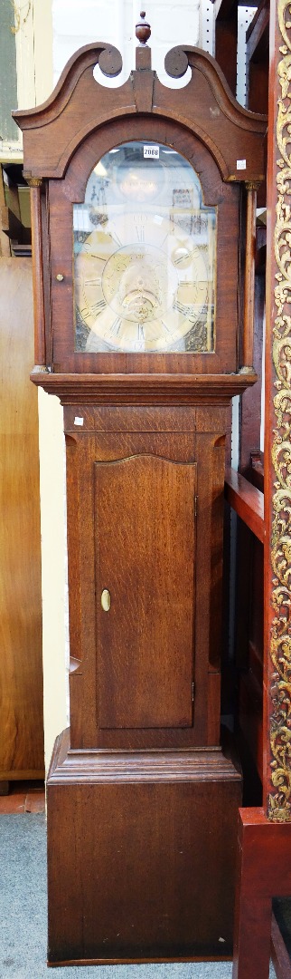 Appraisal: An th century thirty hour longcase clock the arch top