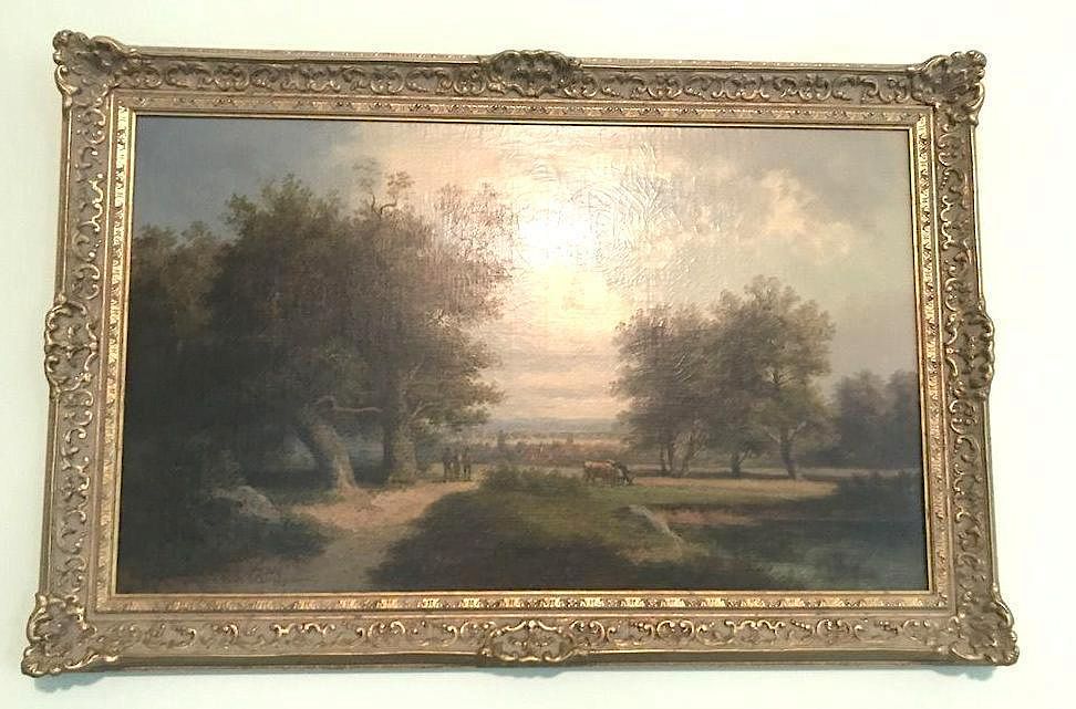 Appraisal: Gustav Barbarini Pastoral Landscape Painting Gustav Barbarini Austria - Pastoral