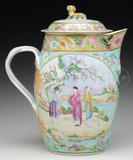 Appraisal: ROSE MANDARIN CIDER JUG ROSE MANDARIN CIDER JUG th century