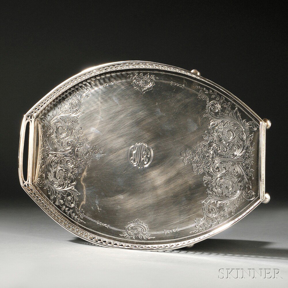 Appraisal: Tiffany Co Sterling Silver Tray New York - with a