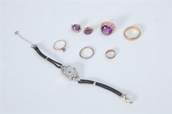 Appraisal: SEVEN PIECES OF JEWELRY The lot includes a ladies K