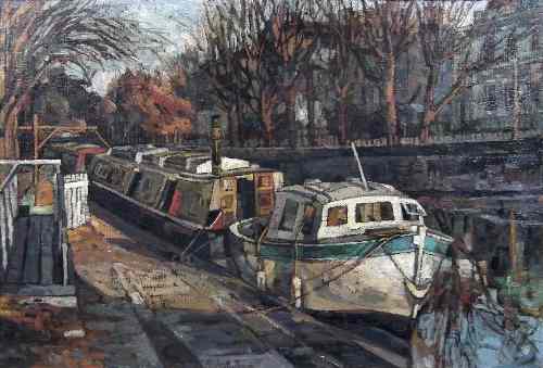 Appraisal: Sonia Robinson th Century British - Oil painting - ''Boats