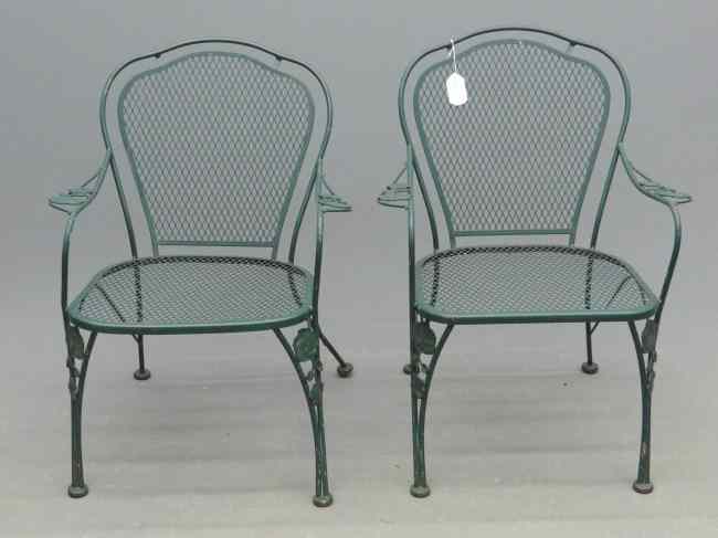 Appraisal: Pair garden chairs