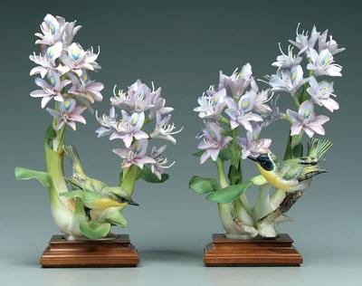 Appraisal: Two Doughty bird figurines yellow throats and water hyacinths both