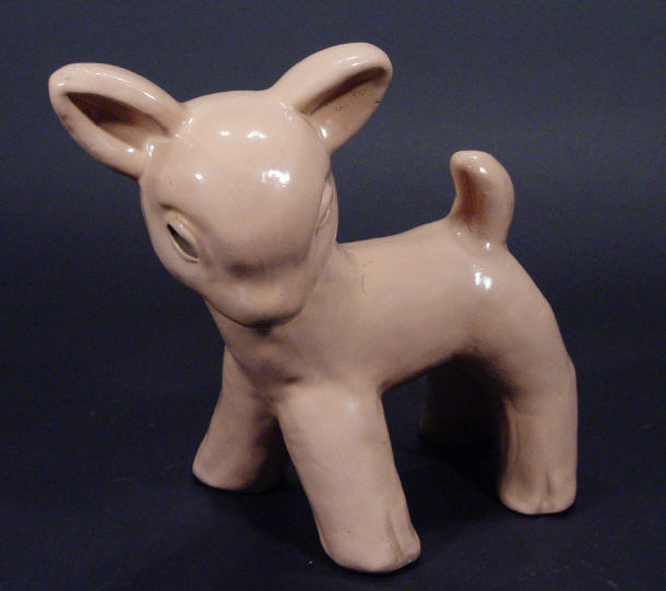 Appraisal: Large pink glazed Denby stoneware lamb cm high