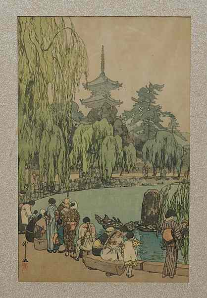 Appraisal: Japanese Woodblock Prints Including Hiroshi Yoshida Japan Includes two woodblock