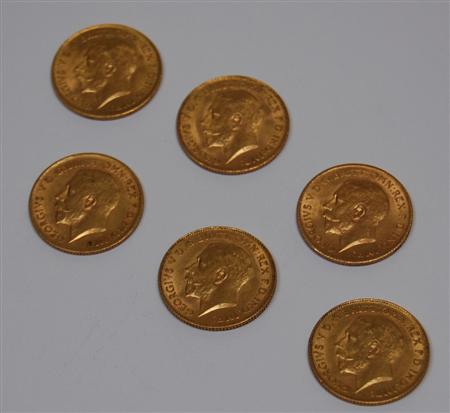 Appraisal: A group of sovereigns to include S M and two