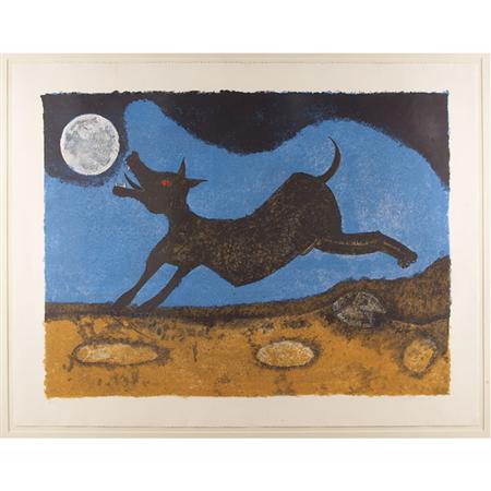 Appraisal: Rufino Tamayo PERRO LADRANDOLE A LA LUNA Color lithograph Estimate